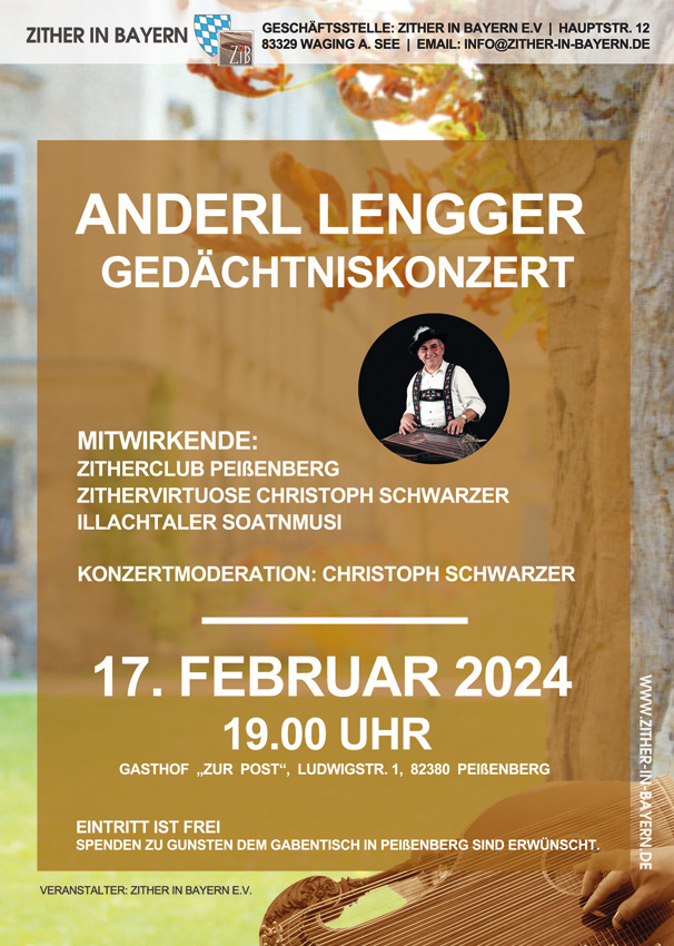 Flyer Anderl-Lengger-Gedächniskonzert